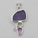 Charoite Silver Pendants
