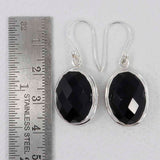 Black Onyx Silver Earrings