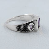 925 Starling Silver Garnet Ring