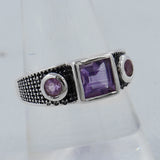 925 Starling Silver Garnet Ring