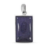 Sparkingly Blue Galaxy Silver Pendant