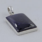 Sparkingly Blue Galaxy Silver Pendant