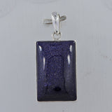 Sparkingly Blue Galaxy Silver Pendant