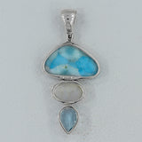 Larimar 925 Sterling Silver Pendant