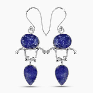 Tanzanite Silver Earrings