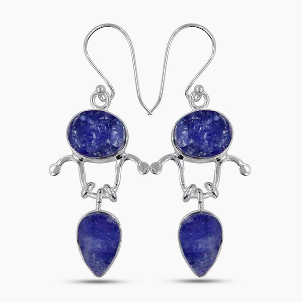 Tanzanite Silver Earrings