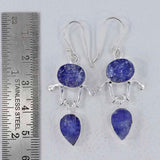 Tanzanite Silver Earrings