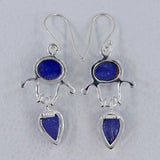 Tanzanite Silver Earrings