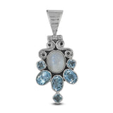 Blue Topaz 925 Silver Pendant