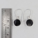 Black Tourmaline Silver Earrings