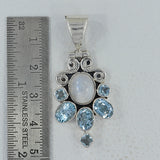 Blue Topaz 925 Silver Pendant