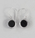 Black Tourmaline Silver Earrings