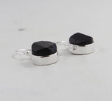 Black Tourmaline Silver Earrings