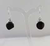 Black Tourmaline Silver Earrings