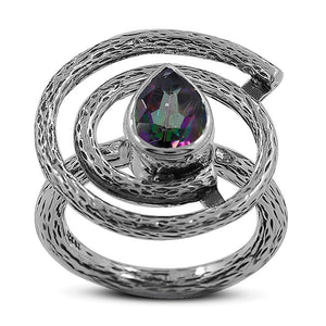 925 Silver Mystic Quartz Rings