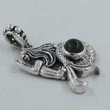 Mermaid Tourmaline 925 Silver Pendant