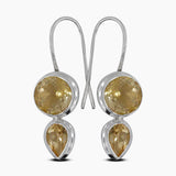 Lemon Topaz Silver Earrings