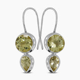 Lemon Topaz Silver Earrings