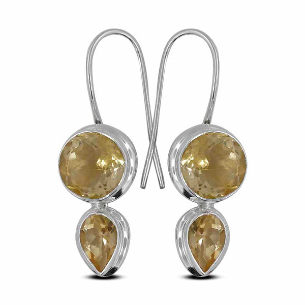 Lemon Topaz Silver Earrings