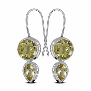 Lemon Topaz Silver Earrings