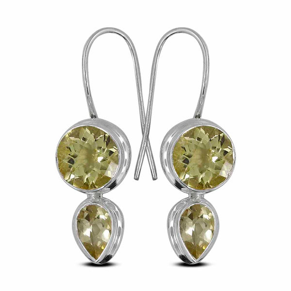 Lemon Topaz Silver Earrings