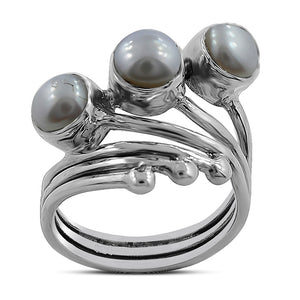 925 Sterling Silver Pearl Rings