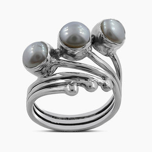 925 Sterling Silver Pearl Rings