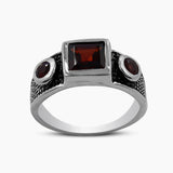 925 Sterling Silver Garnet Rings