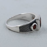 925 Starling Silver Garnet Ring