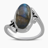 925 Silver Dendritic Opal Rings