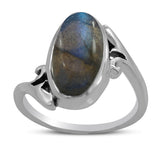 Dendritic Opal Silver Ring