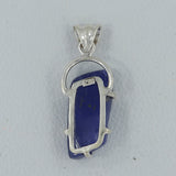 Raw Tanzanite 925 Silver Pendant