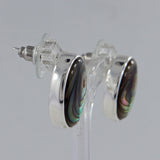 Abalone Shell Silver Earrings