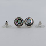 Abalone Shell Silver Earrings