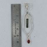 925 Silver Multi Tourmaline Pendant