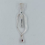 925 Silver Multi Tourmaline Pendant