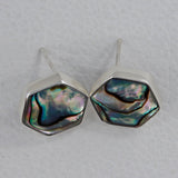 Abalone Shell Silver Earrings