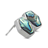 Abalone Shell Silver Earrings