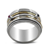 Multi Tourmaline Silver Ring