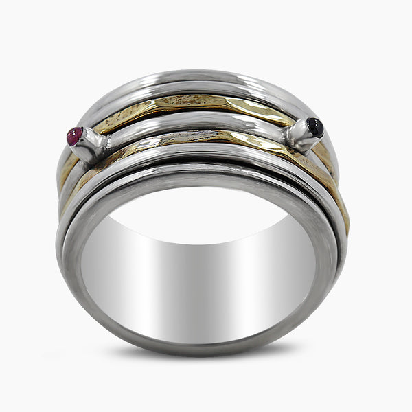 Multi Tourmaline Silver Rings