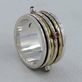 Multi Tourmaline Silver Ring