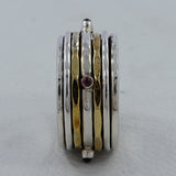 Multi Tourmaline Silver Ring