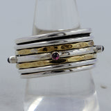 Multi Tourmaline Silver Ring