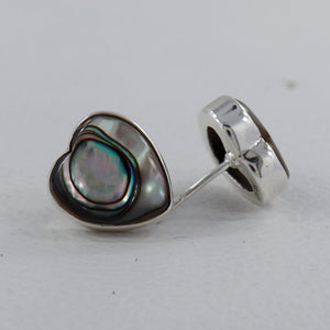 Abalone Shell Silver Studs Earrings