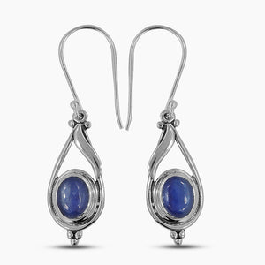Blue Kyanite Silver Earrings