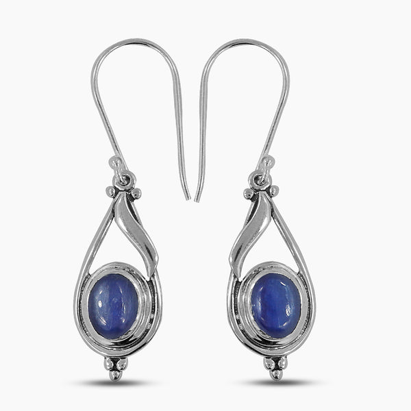 Blue Kyanite Silver Earrings