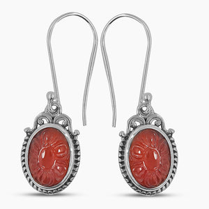 Blue Opal Silver Earrings