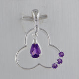 Amethyst Fine Gemstone Pendant Set