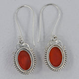 Blue Opal Silver Earrings