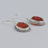 Blue Opal Silver Earrings